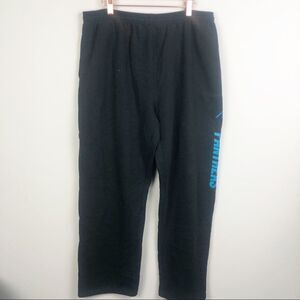 NFL TEAM APPAREL | Carolina Panthers Black Graphic Sweatpants Straight Leg Men’s